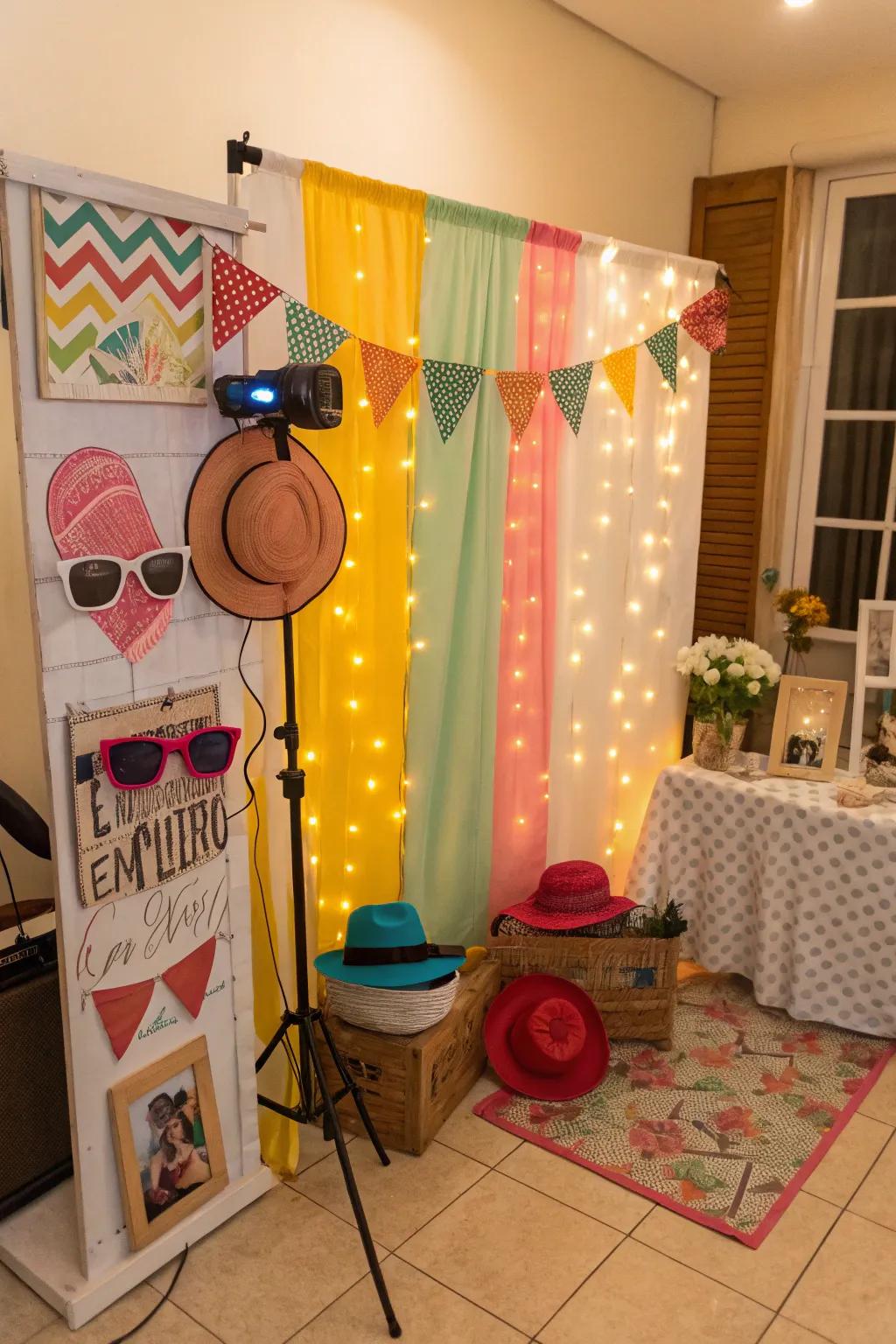 Document moments using a creative self-made picture corner.