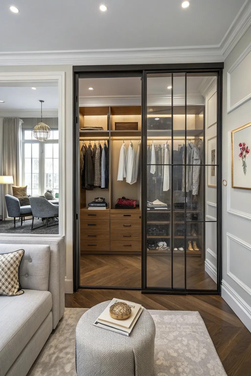 Glass panels maximize light and openness in your design.