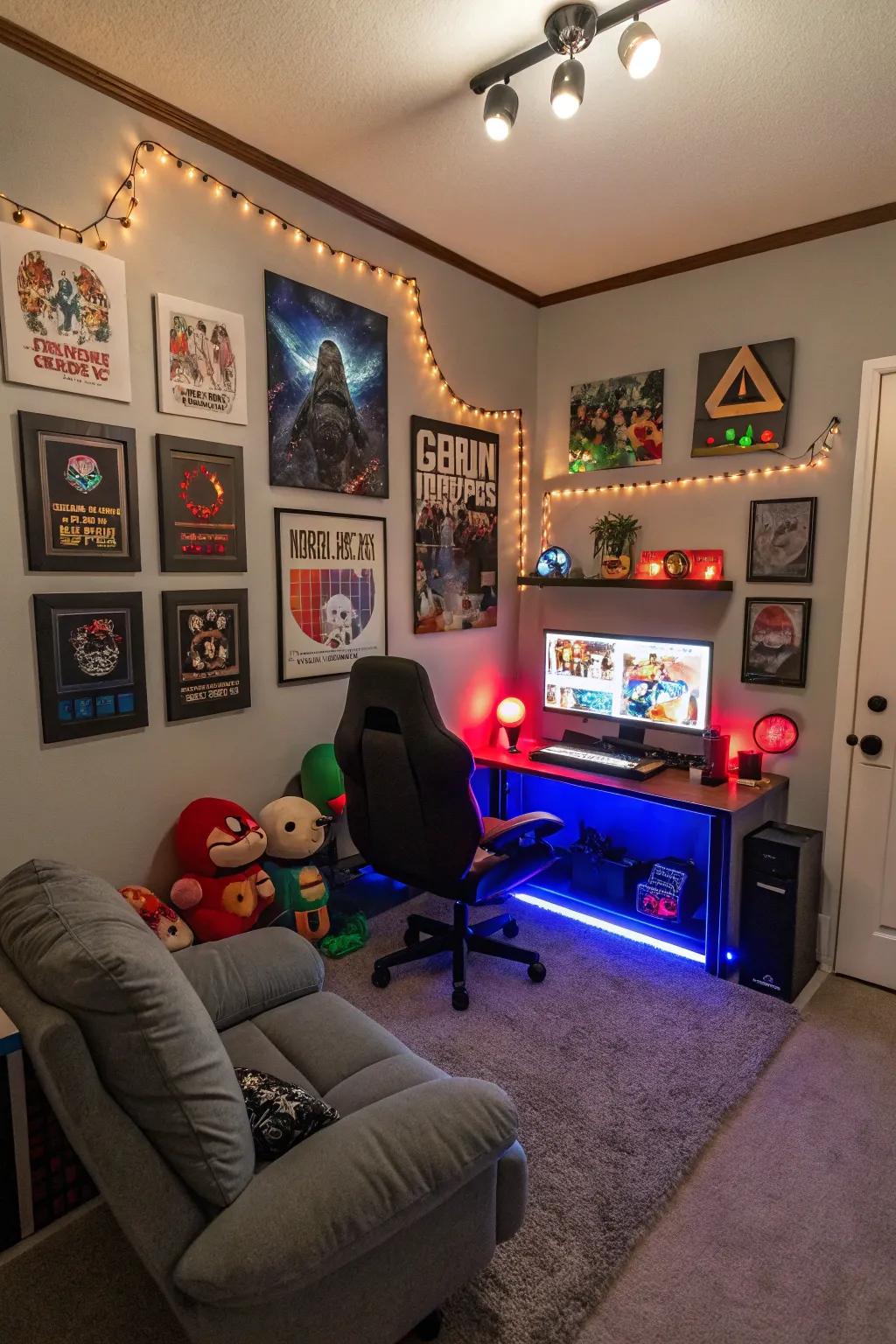 Personalized decor brings your gaming space to life.