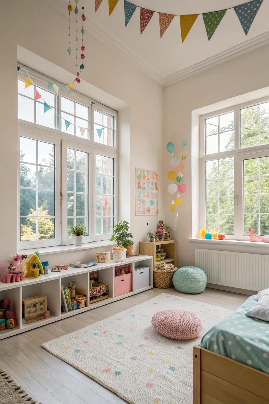 Daylight gives small rooms an open and welcoming feel.