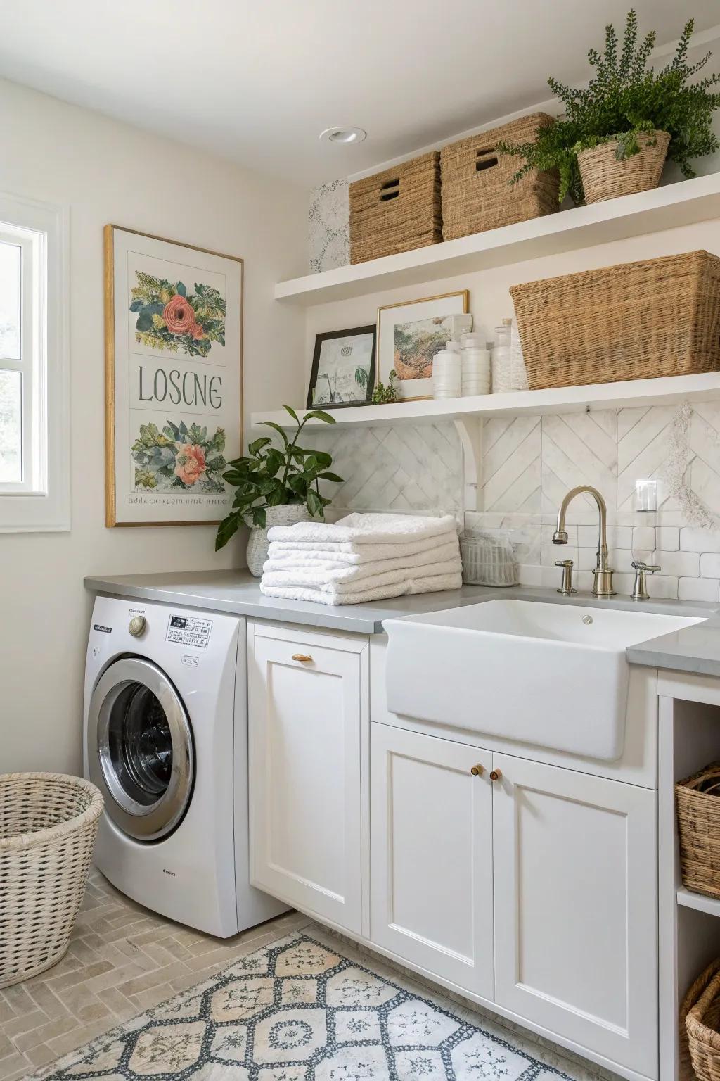 Make an impact through an exposed-front sink.
