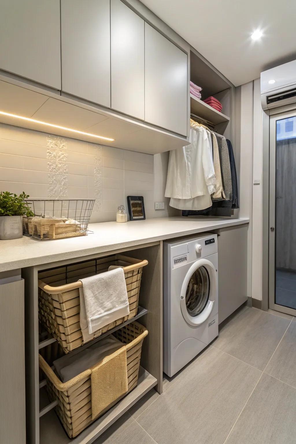 A folding point blends smoothly into small areas for added convenience.