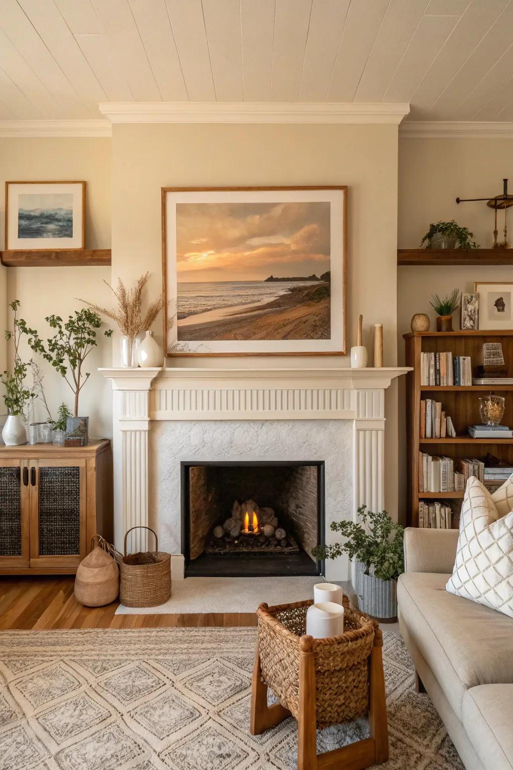 A well-styled mantel gives personality to your space, making it distinctly yours. 🎨 #MantelDecor #HomeInspiration