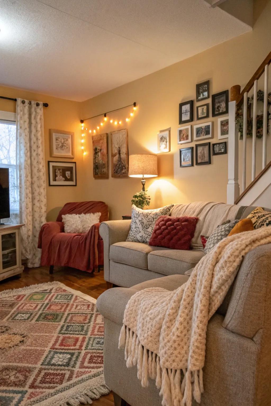 Textiles add coziness and comfort to any interior.