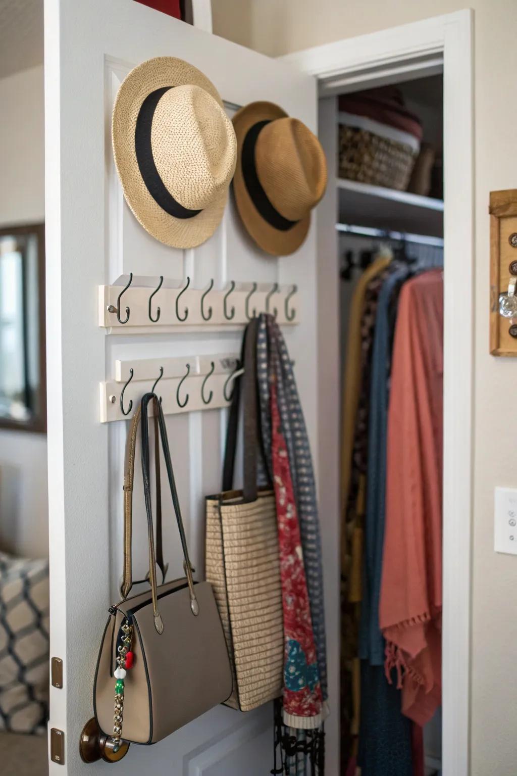 Utilize door area for added storage effectiveness.