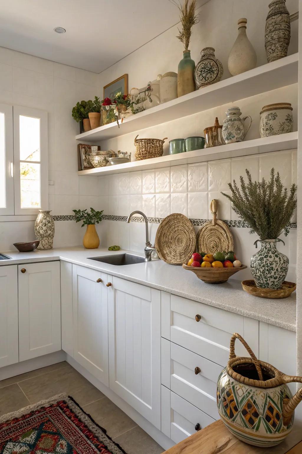 Thoughtful embellishments enrich the kitchen’s personality.