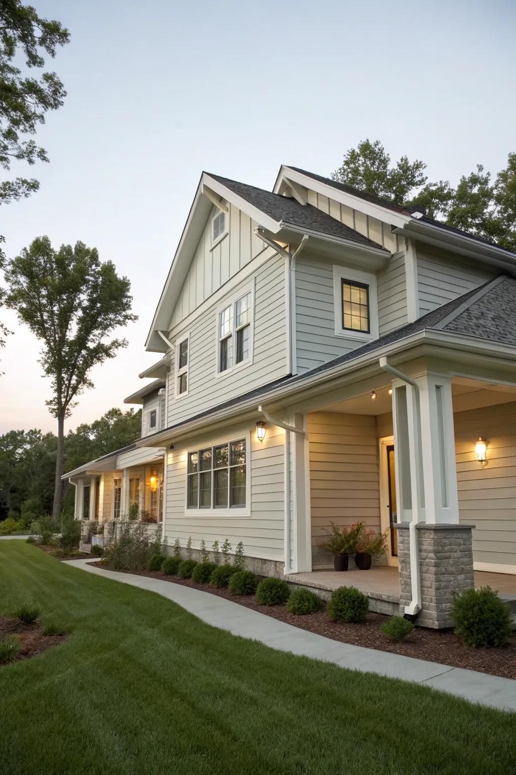 Soft ash soffit and fascia provide understated elegance.