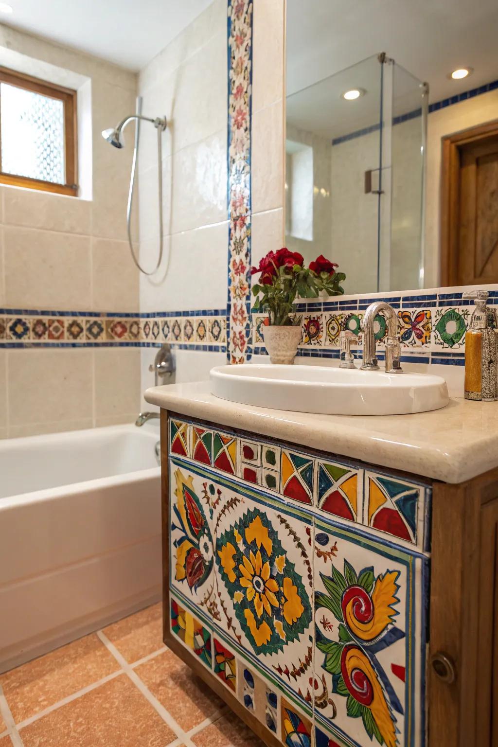 Talavera tiles supply vibrant and tailored accents.
