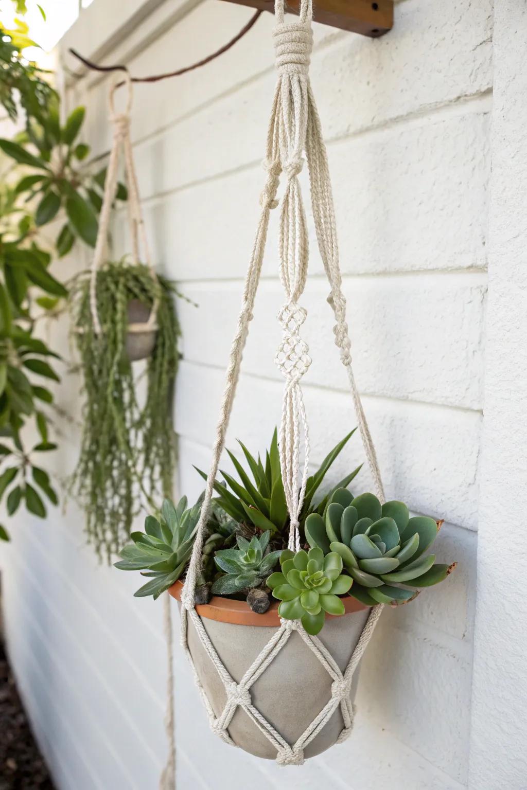 An elevated flora of succulents, ideal for restricted areas.
