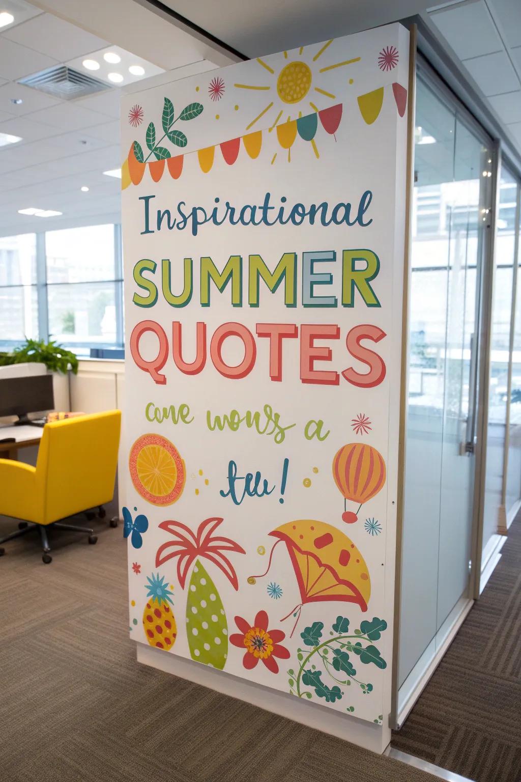 Uplift and encourage using a board packed with summer enjoyment quotes.