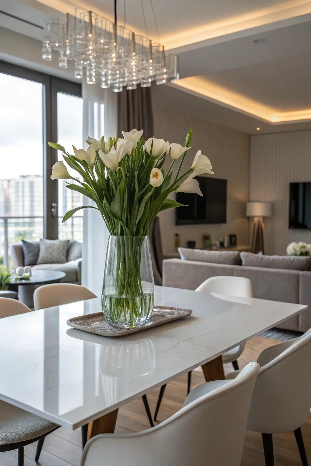 Simple decor emphasizes elegance and restraint.