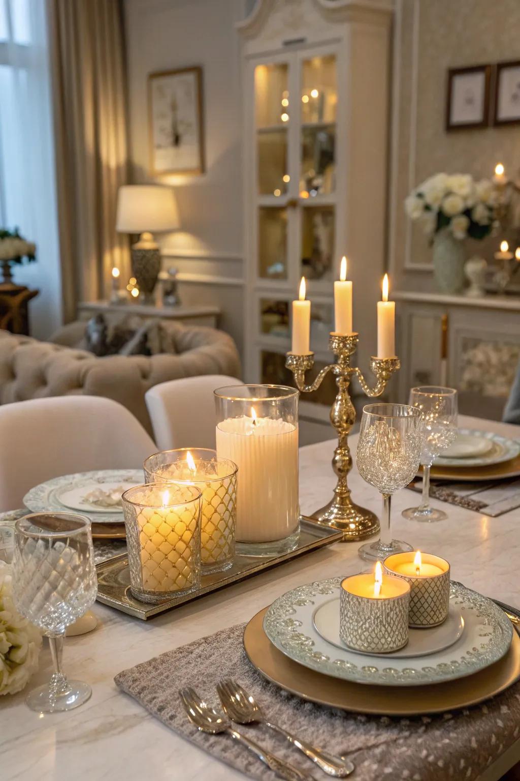 Establish a captivating mood using refined lighting.