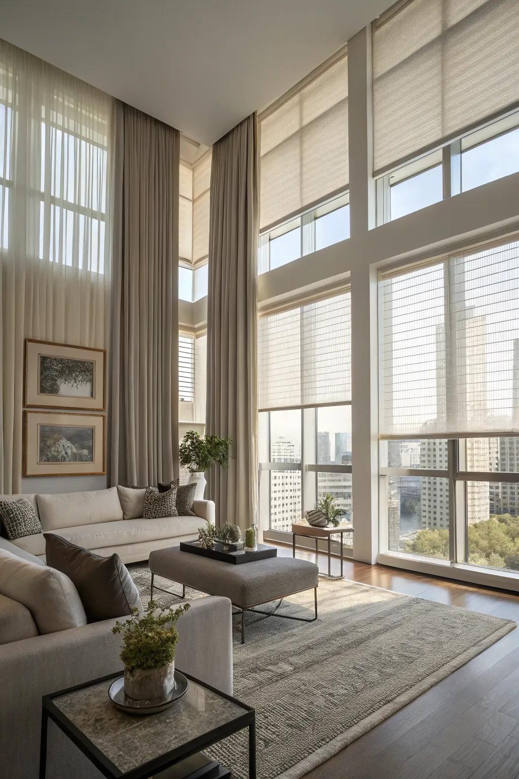 Motorized shades for facile panache and expediency.
