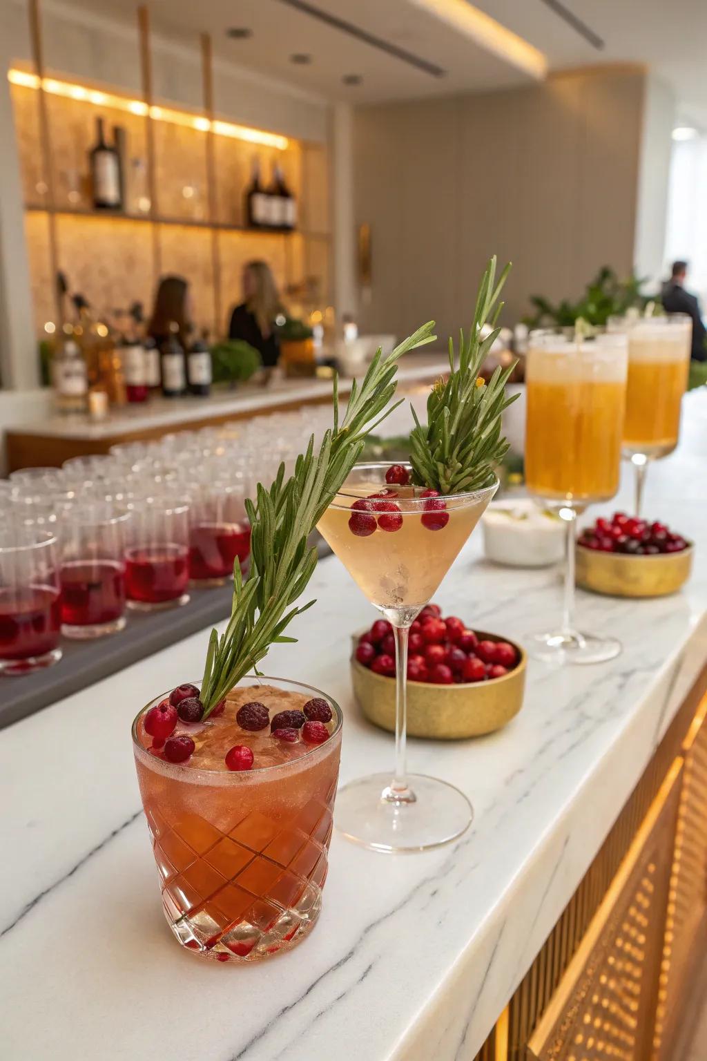 Seasonal drinks add excitement to the event.
