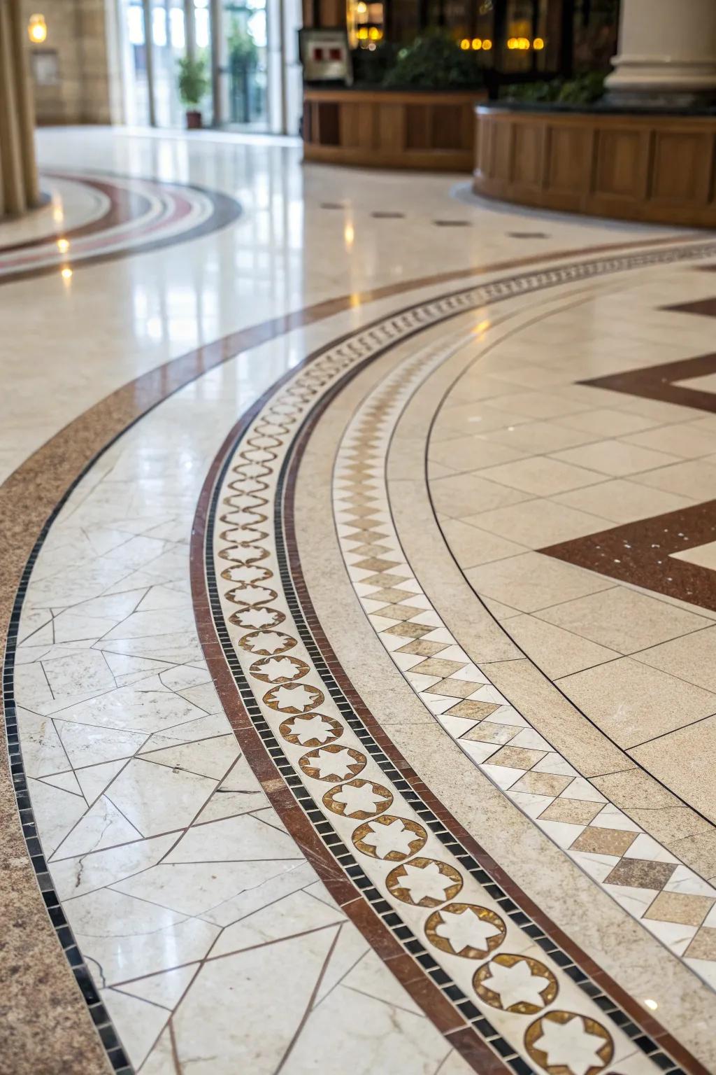 Curved transitions enhance fluidity and sophistication.