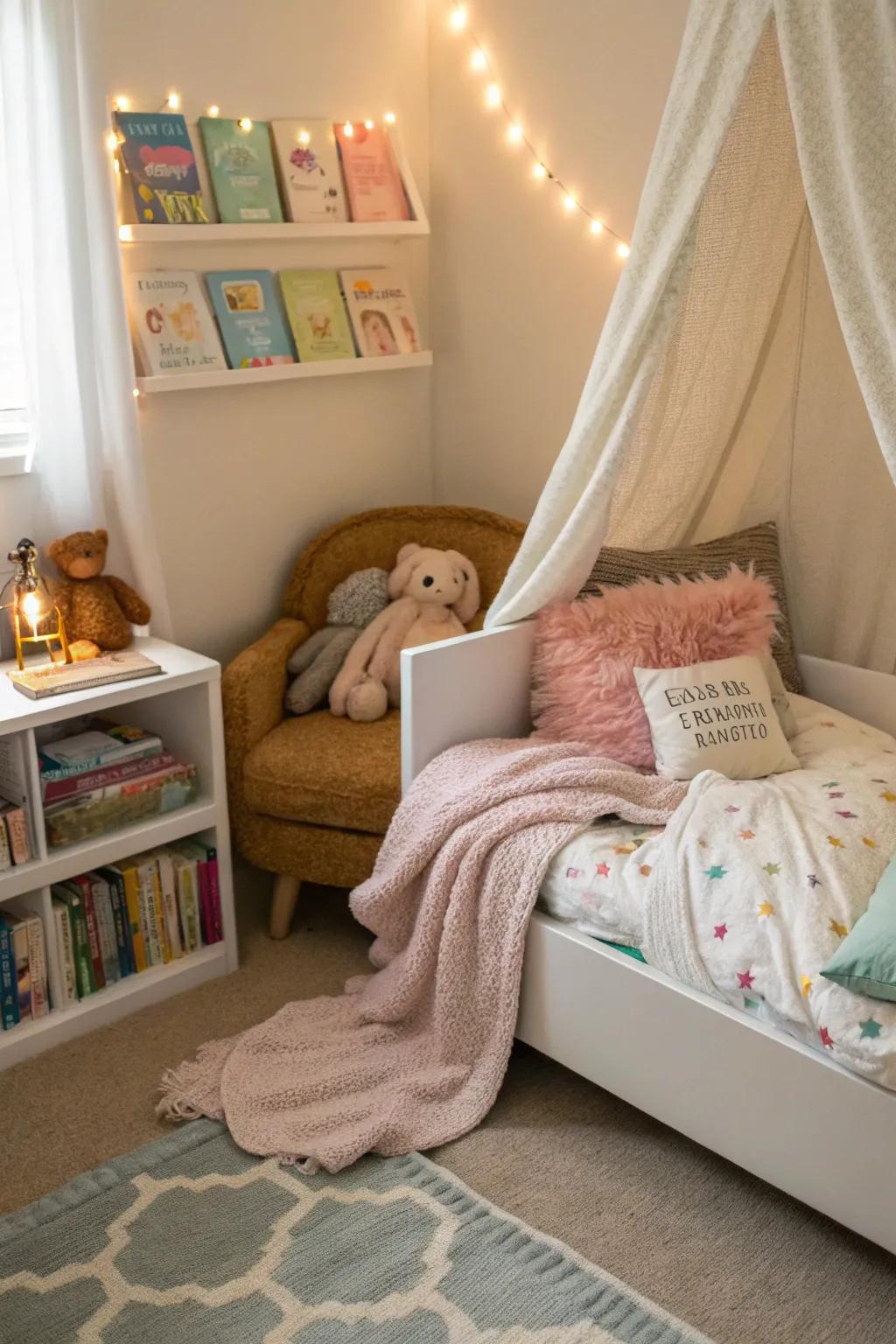 Snug textiles for a warm, inviting bed.