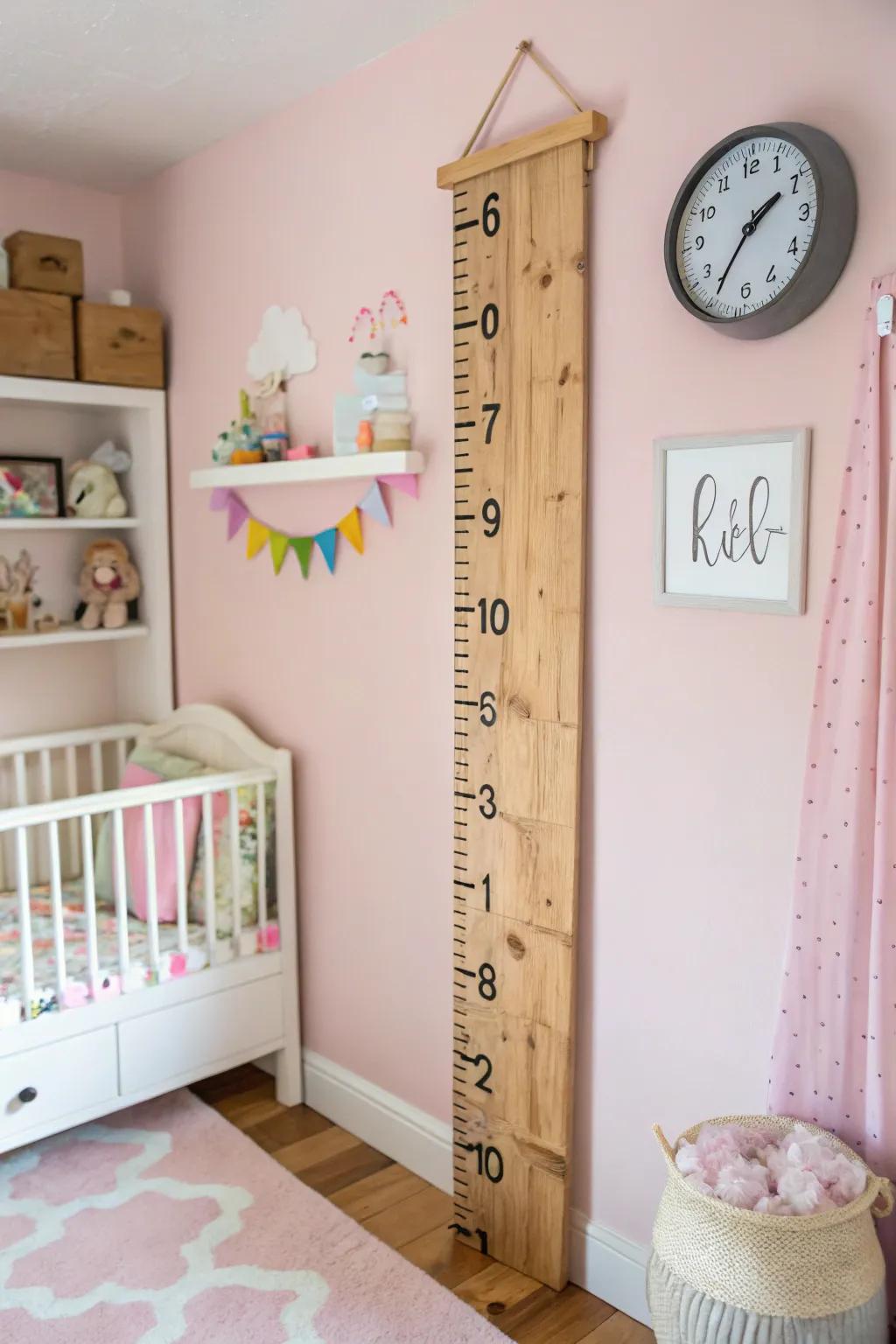 A height chart is a useful and sentimental addition to any space.