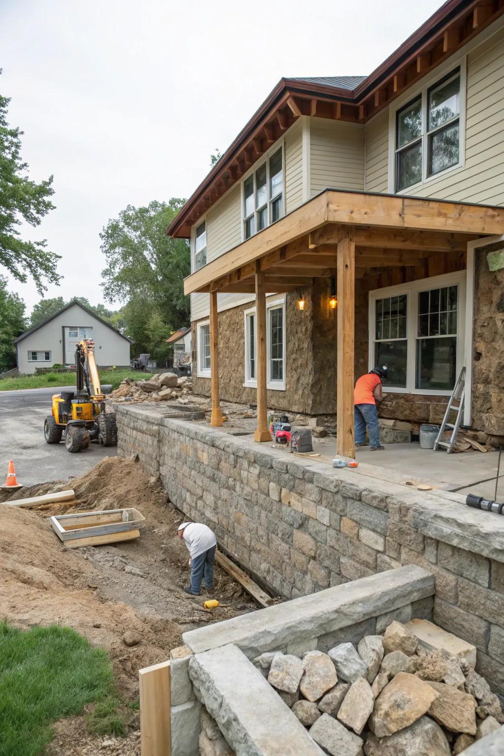 Accomplish a modern aesthetic with blended material underpinning.