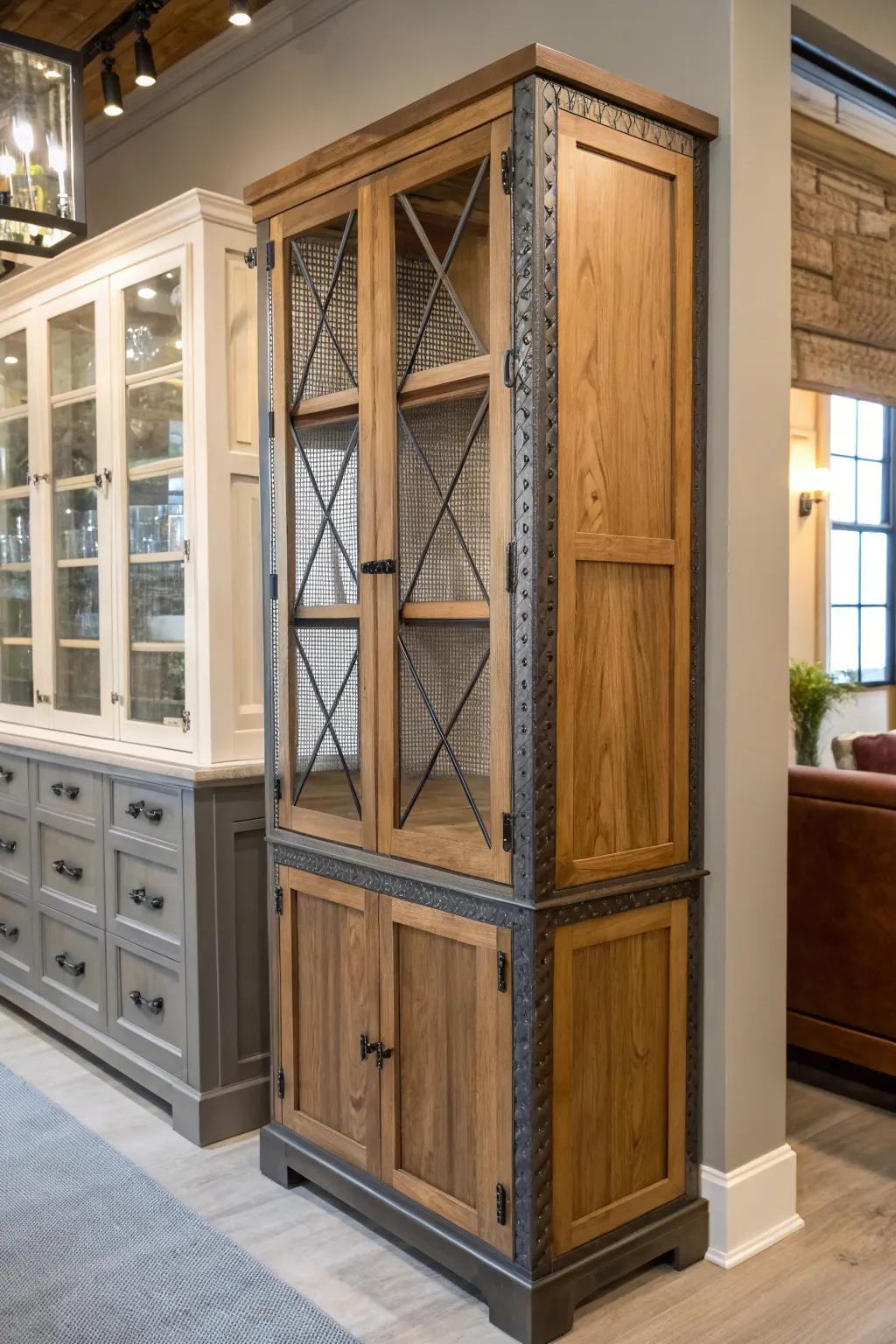 Mixing materials can add depth and intrigue.