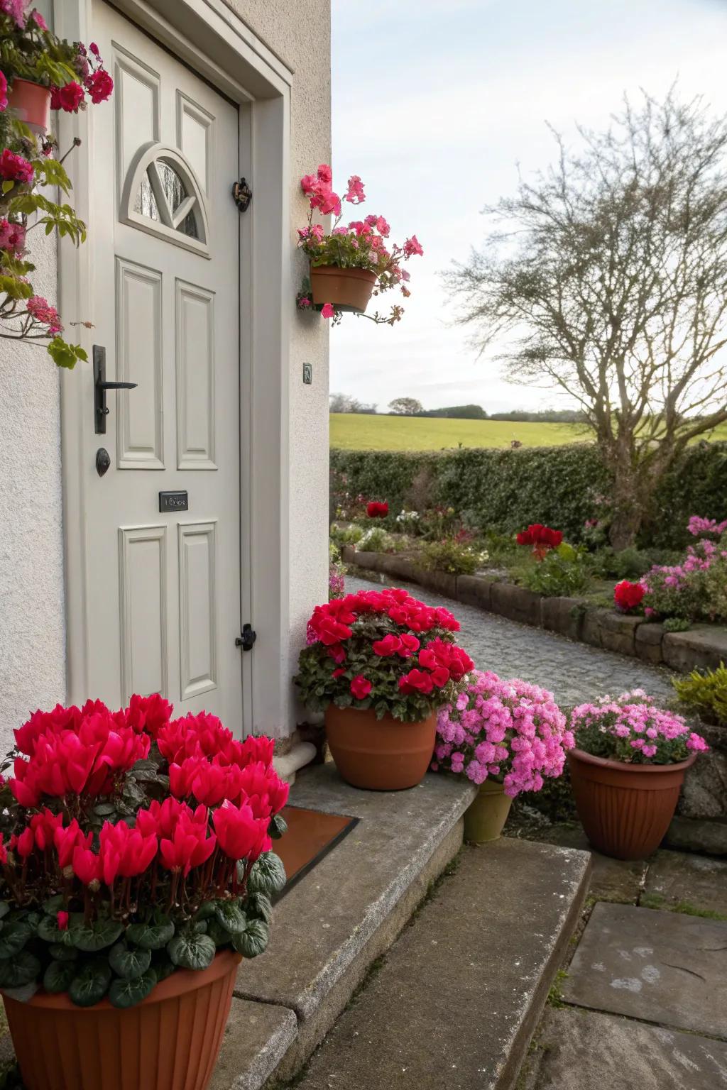 Seasonal plants incorporate natural allure to Valentine's Day decoration.