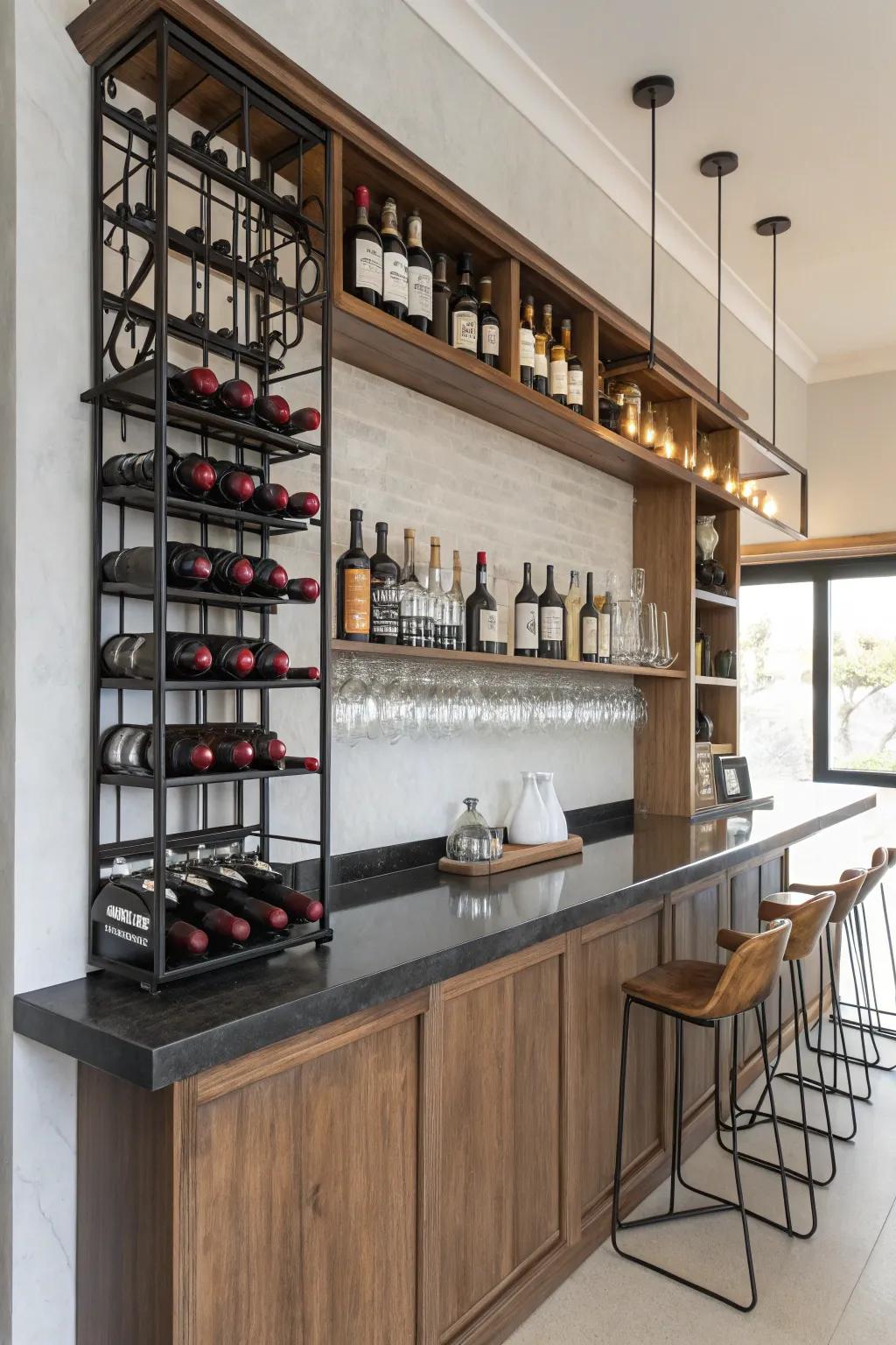 Wine arrangements are a tasteful solution for exhibiting your favored vintages.