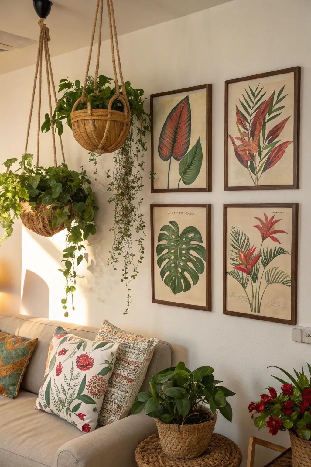 Botanical elements breathe life into your decor.