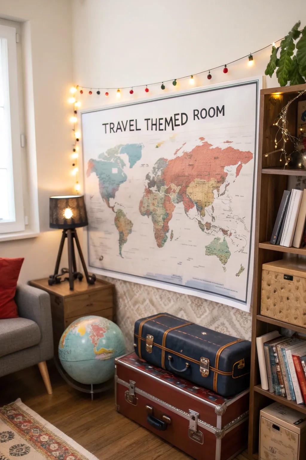 Map displays celebrate shared adventures.