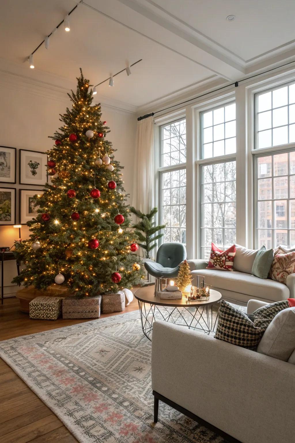 A fresh take on holiday decor by mixing traditional and modern elements