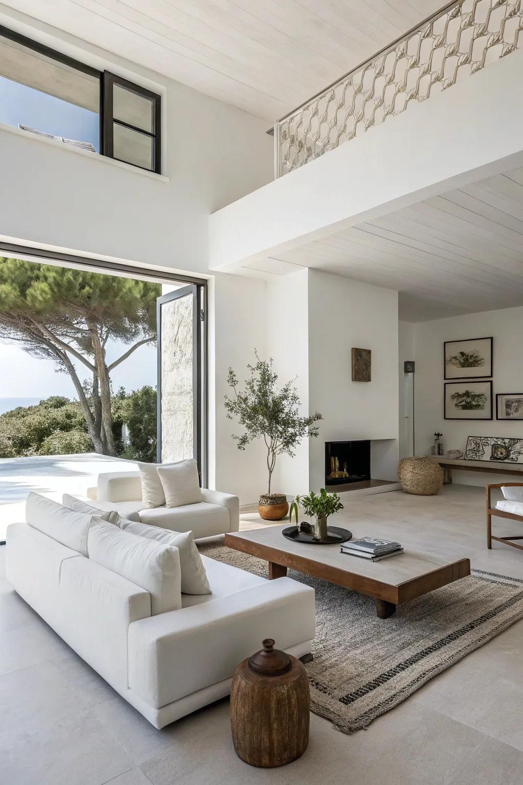 Minimalism emphasizes the serene elegance of white decor.