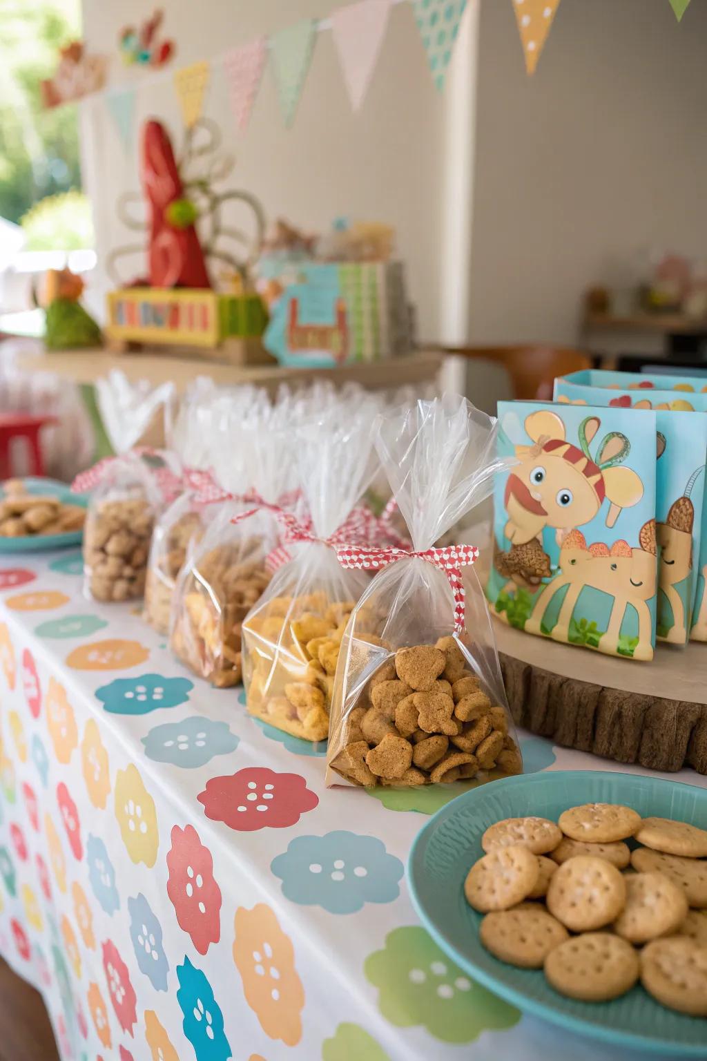 Creature crisps and goodies, an uncomplicated delight for the children.