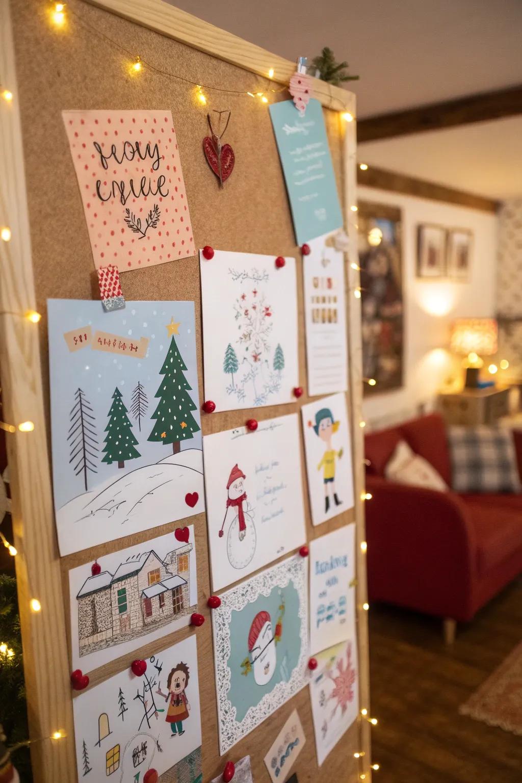 This interesting bulletin board features winter puns that elicit smiles and laughter.