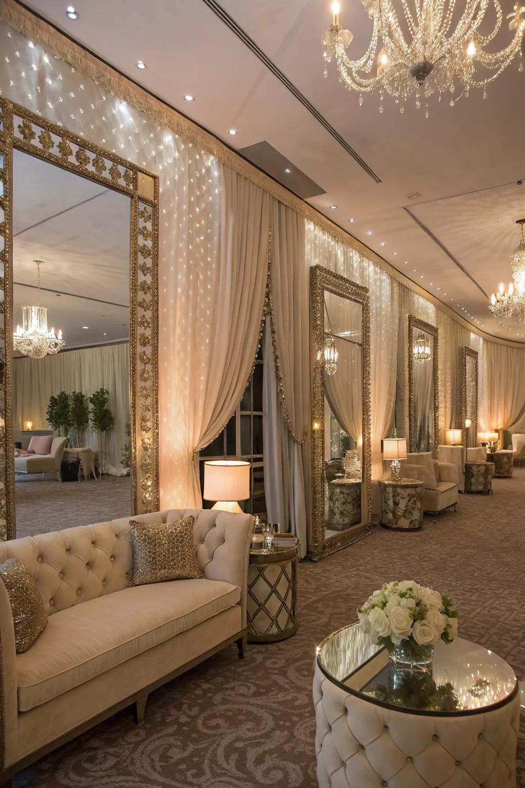 A fancy space with a touch of sparkle.