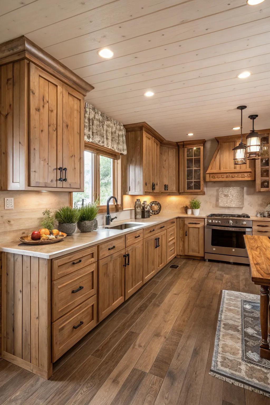 Authentic timber panels bridge the gap between indoors and the natural world.