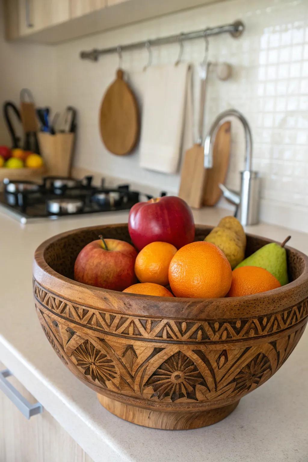 Unite artistry with utility through practical wooden sculptures.