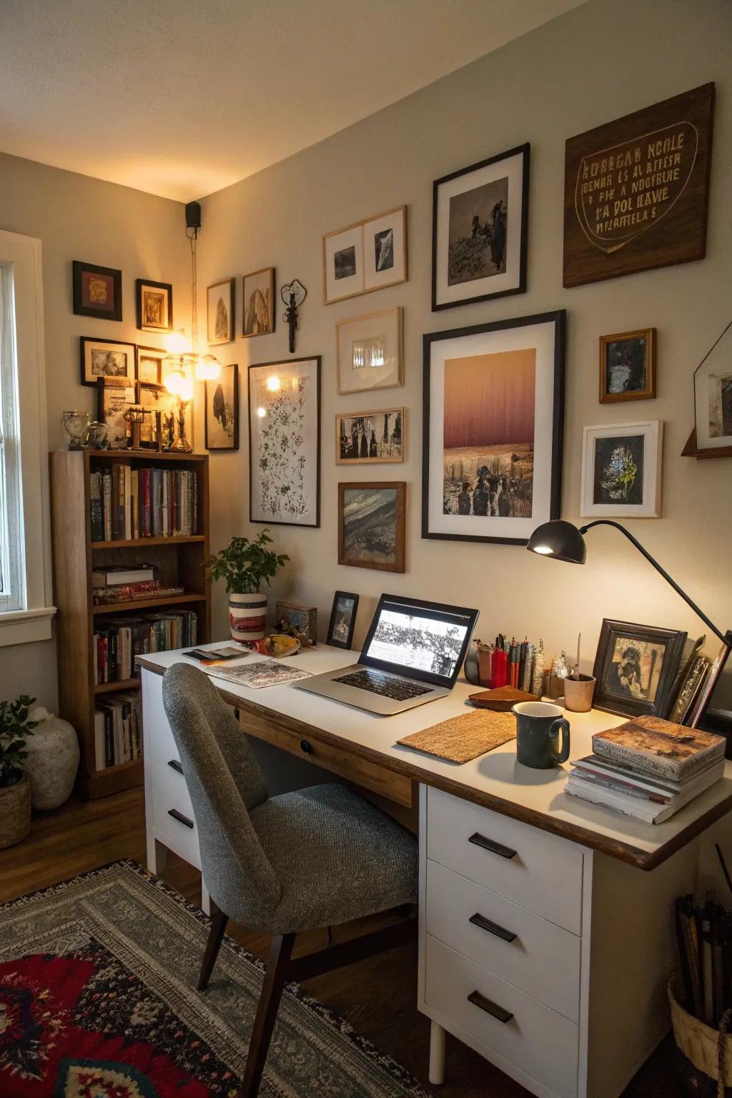 Personal decorative accents give your workspace warmth and character.