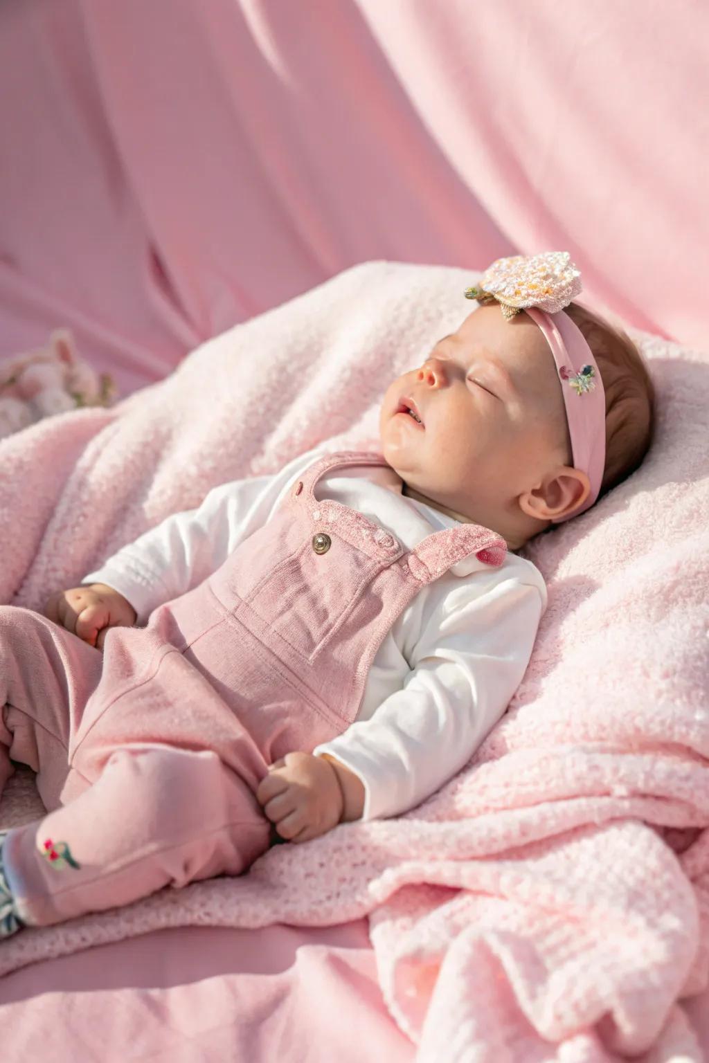 Pastel perfection for a tranquil and soothing baby image.