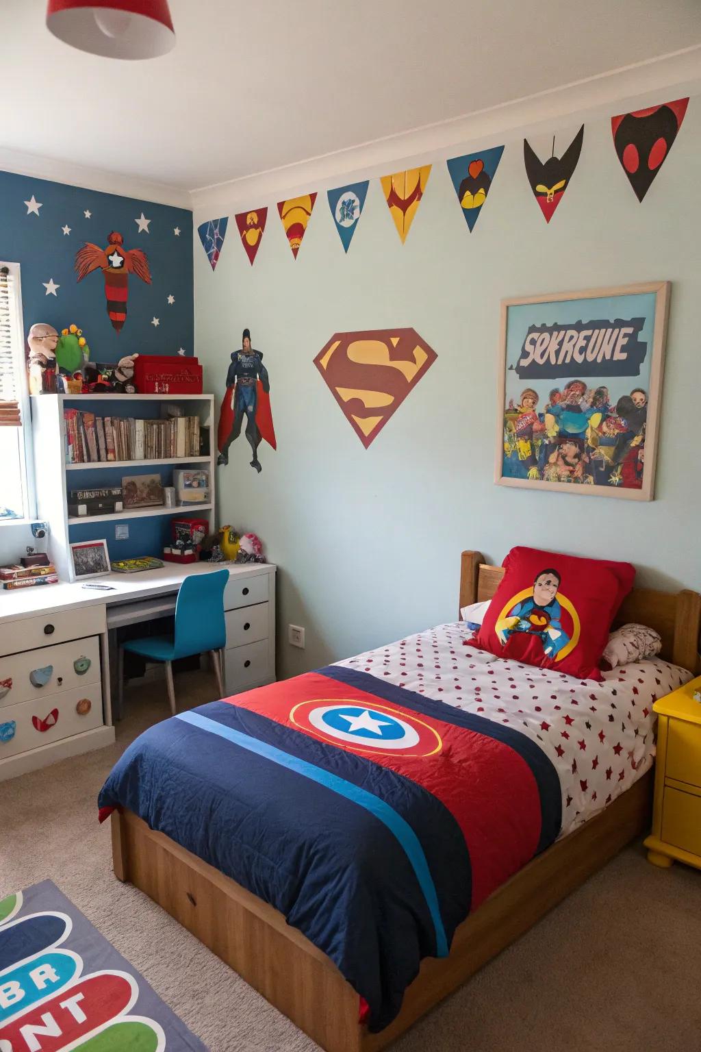 Personalized graphics add a unique and personal touch to a child's room.