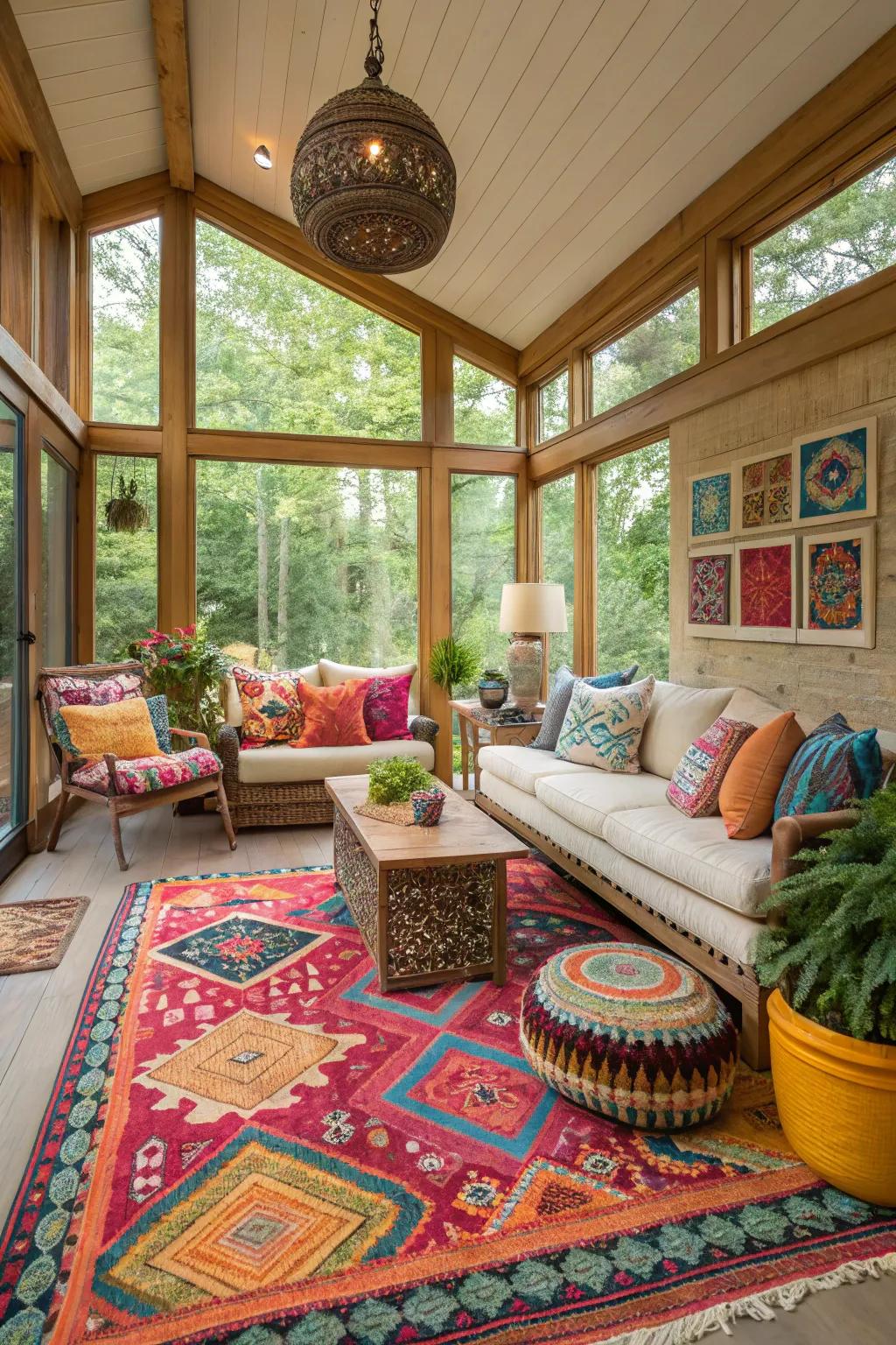 Decorative accents personalize the area.