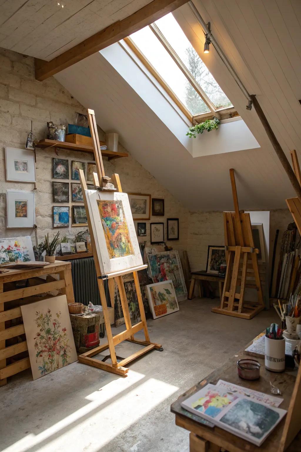 Express your creativity in a dedicated basement studio.