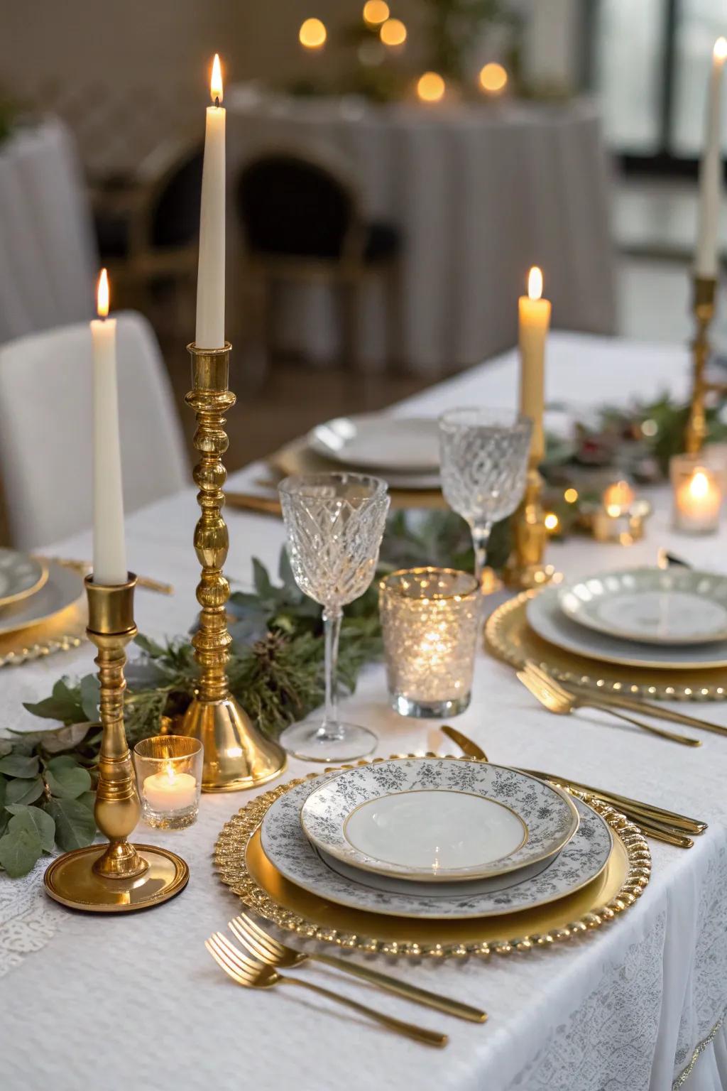 Create a high-end dining experience with elegant table settings.