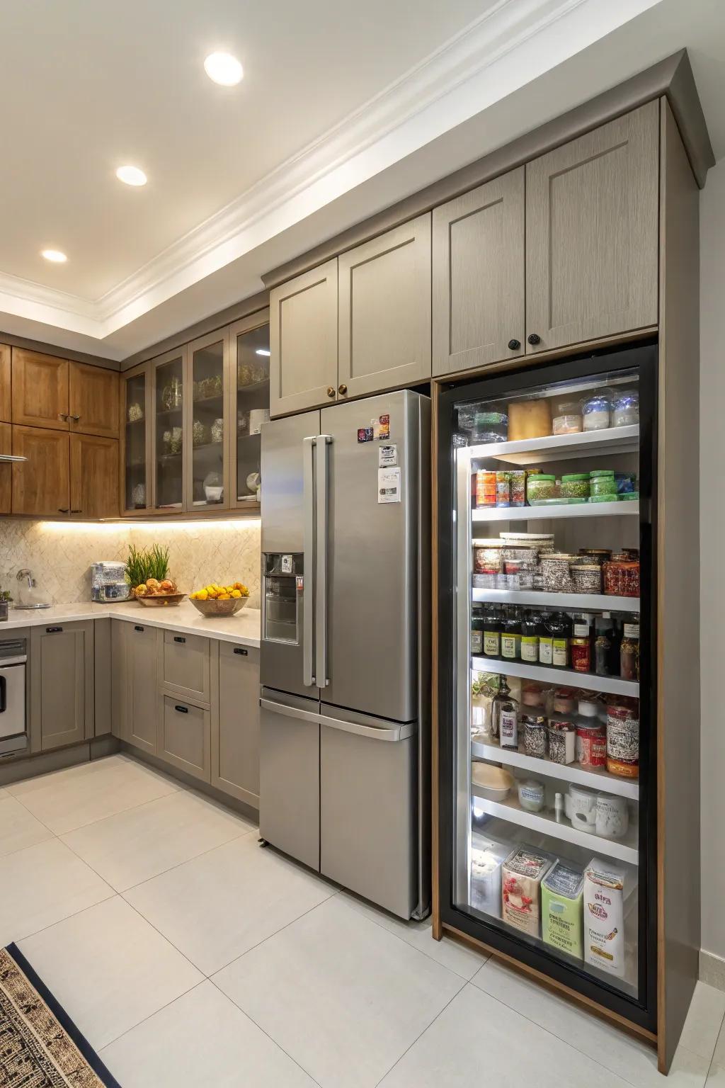 Seamless integration with the kitchen theme results in a refined appearance.