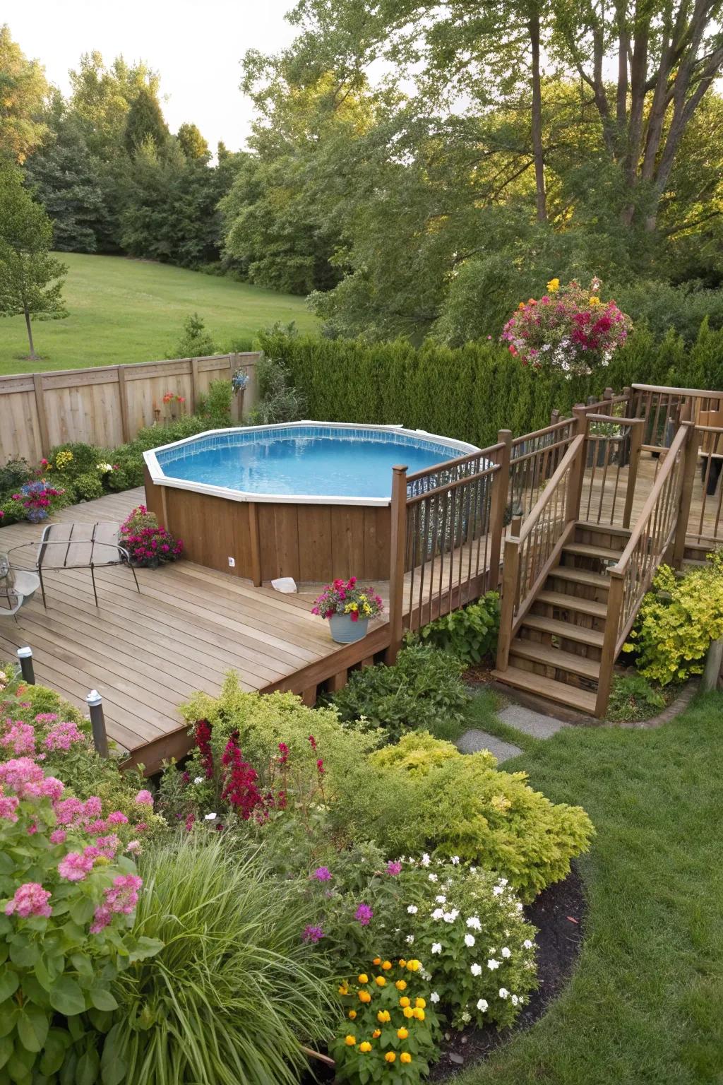 Optimize space through a streamlined deck design.