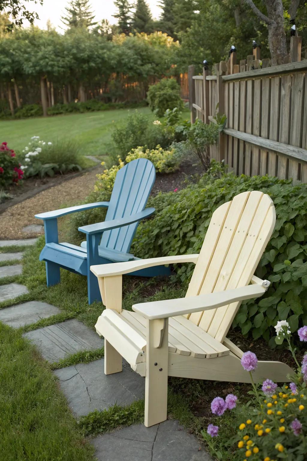 Dual-tone lounge seats for a chic style.