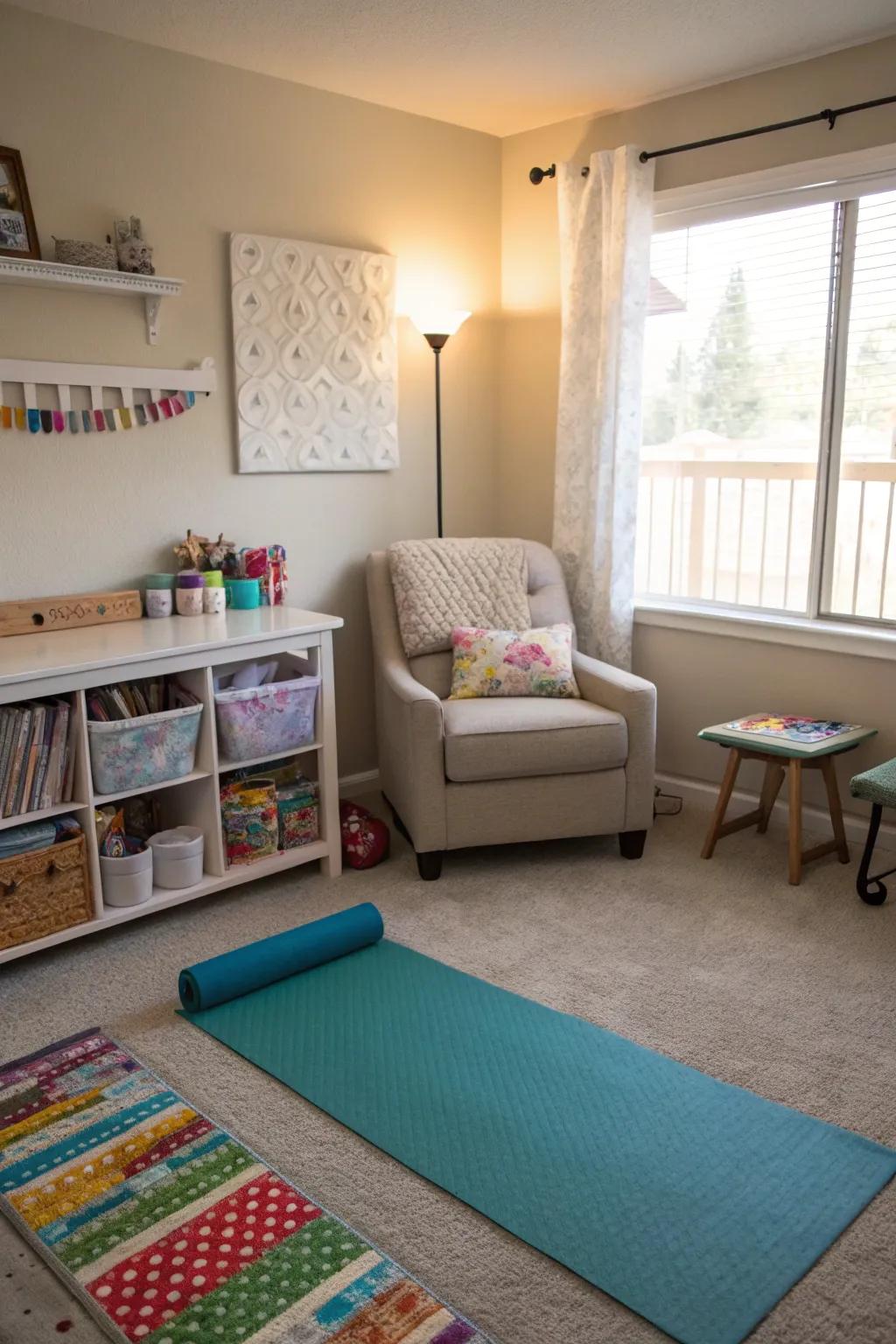 A flexible space allows for a variety of activities in an Arizona room.