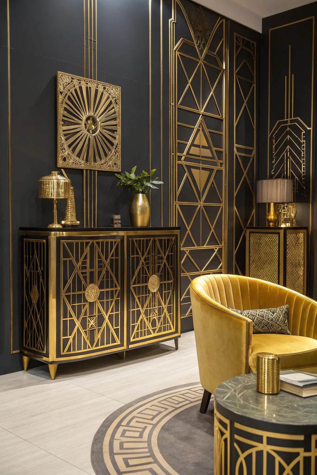 Metallic features introducing a hint of luxury and shimmer.