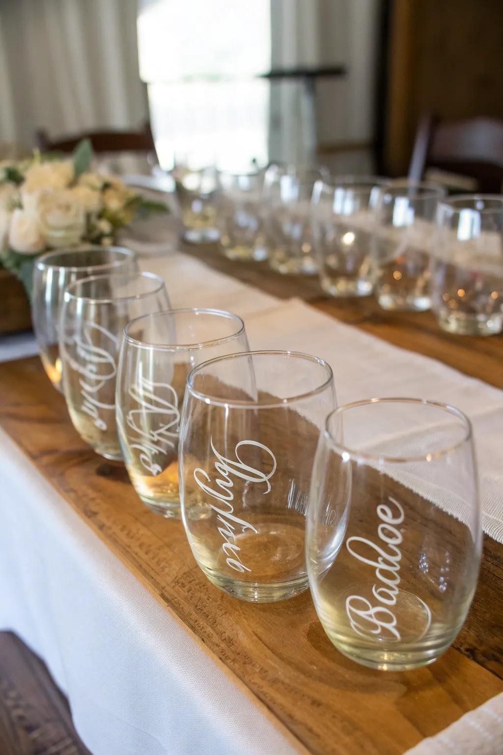 Customized drinkware that acts as a memorable keepsake.
