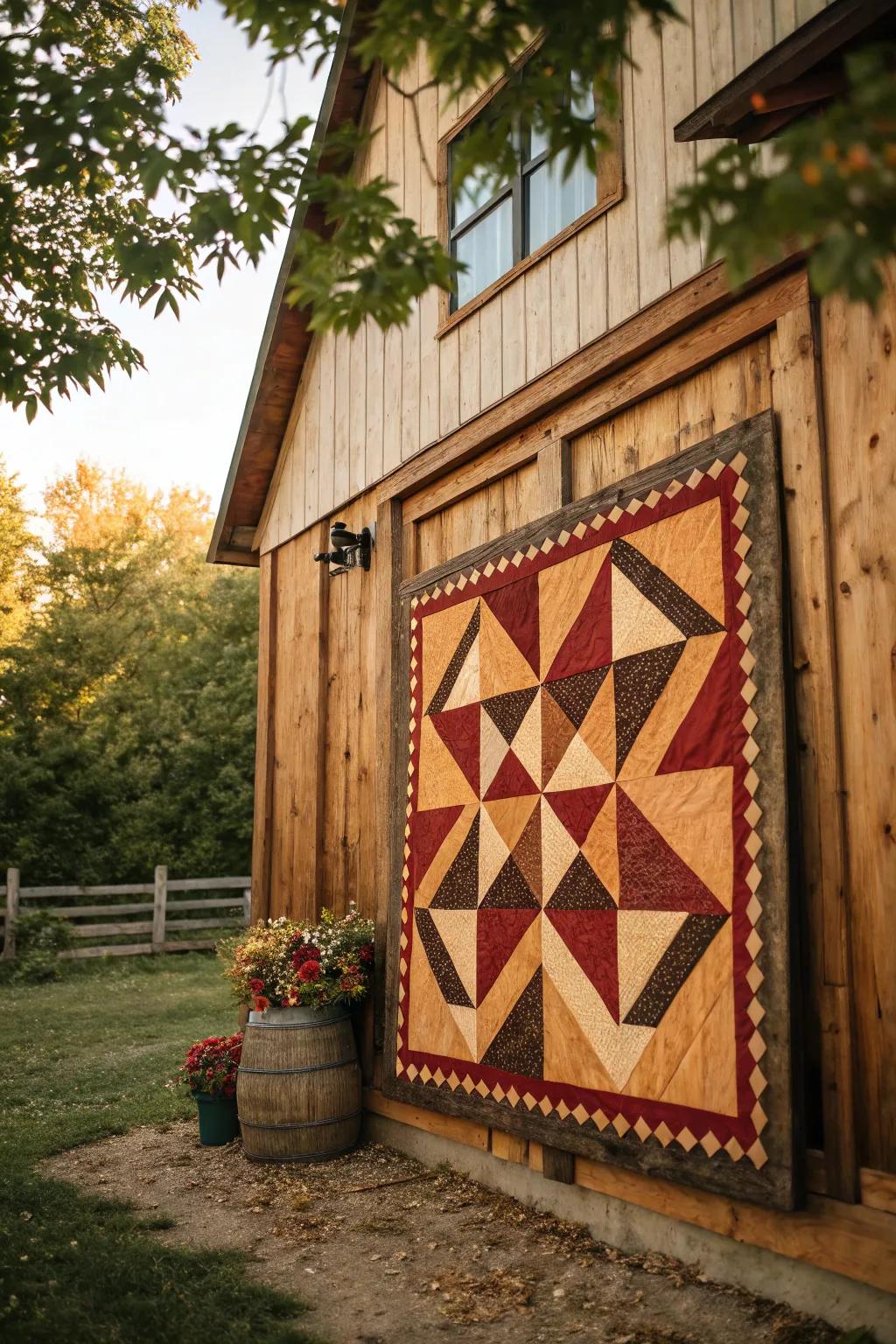 Classic diamond quilt design.