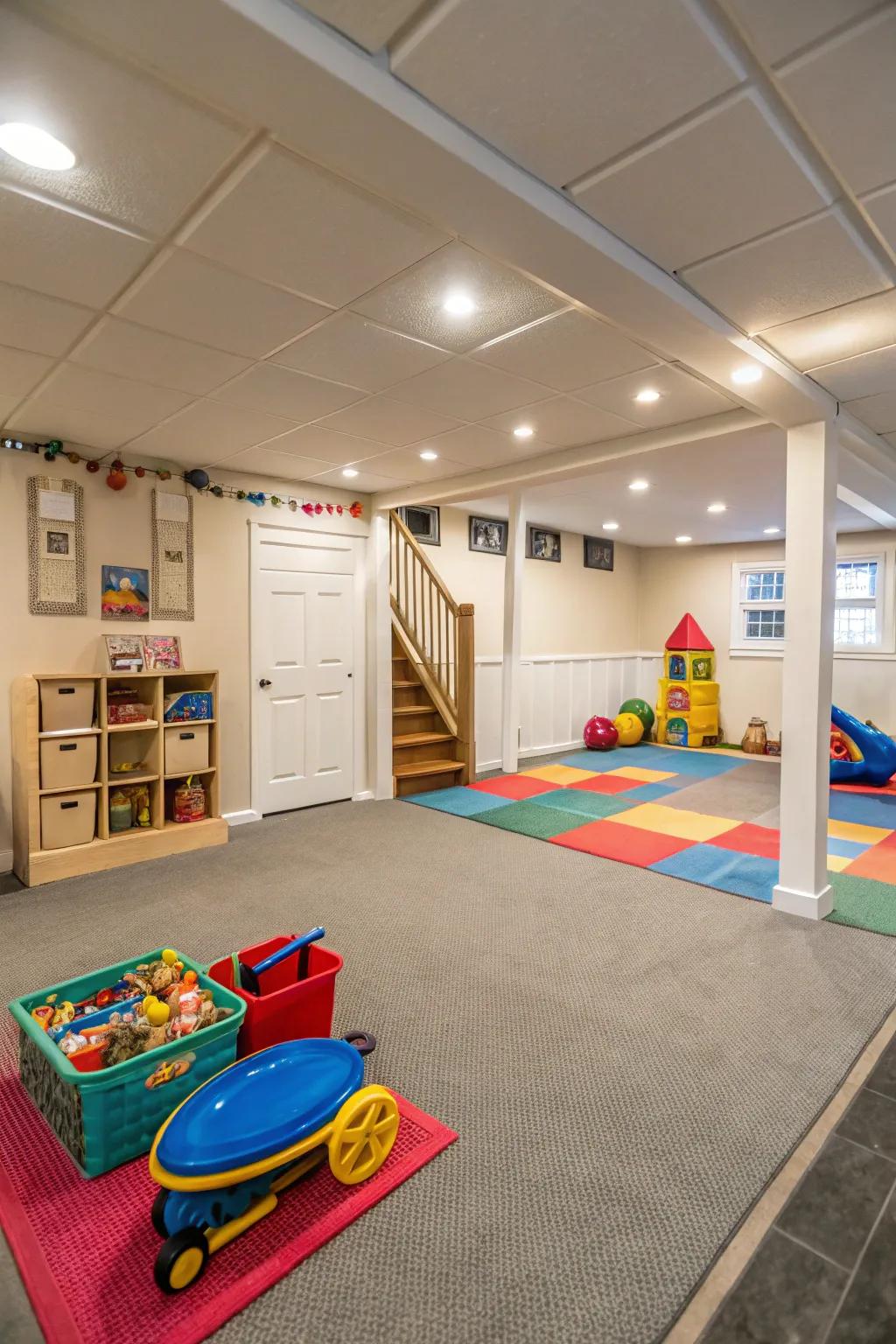 A vibrant area designed for children to play and discover.