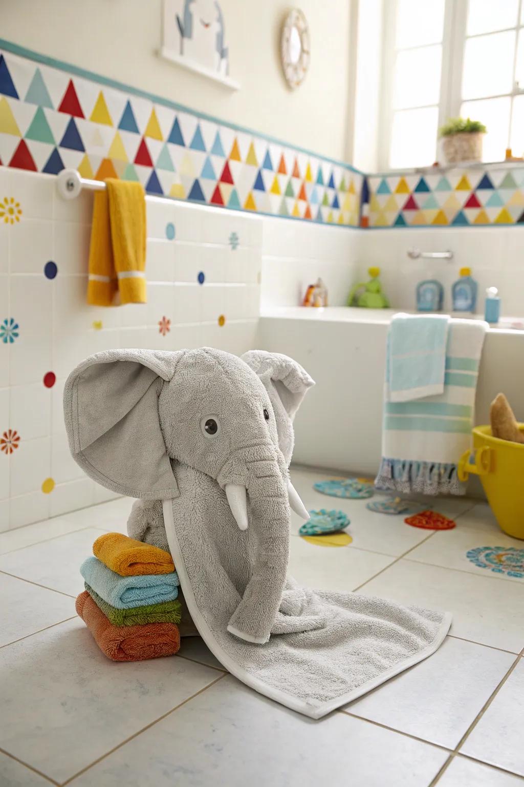 Add a lively detail using fauna-styled cloth bendings.