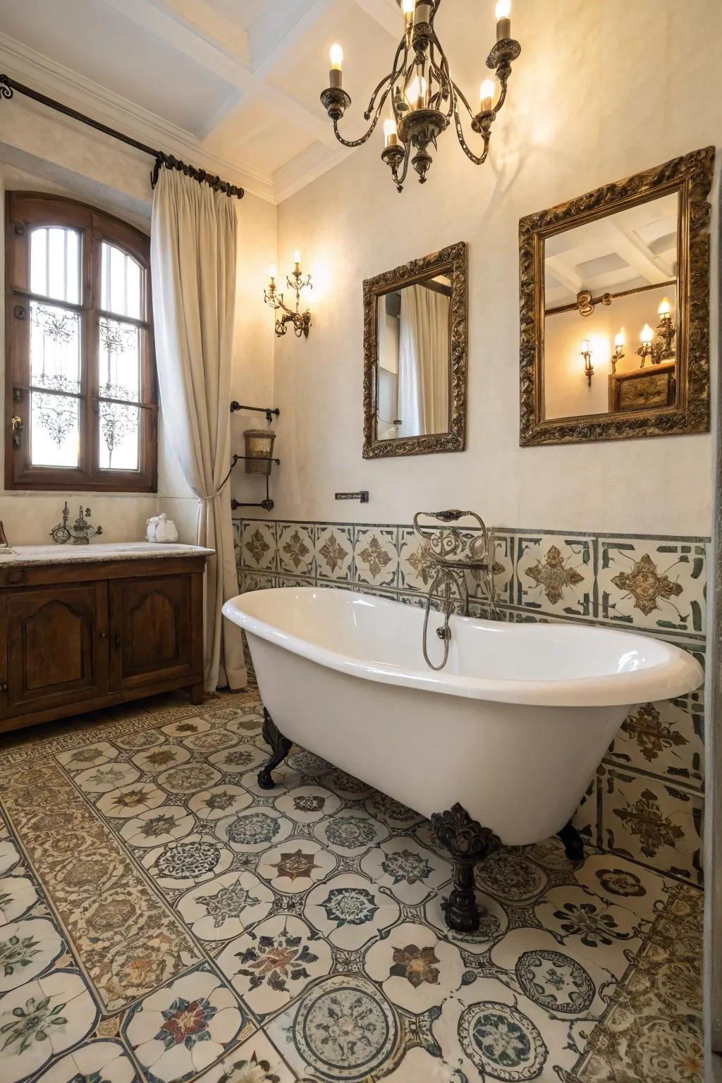 Impart timeless charm with vintage bathroom accessories.